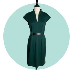 Donna Morgan Cap Sleeve Dark Green Dress - 10